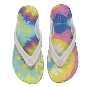 Crocs Womens Tie Dye Flip Flops Size 6